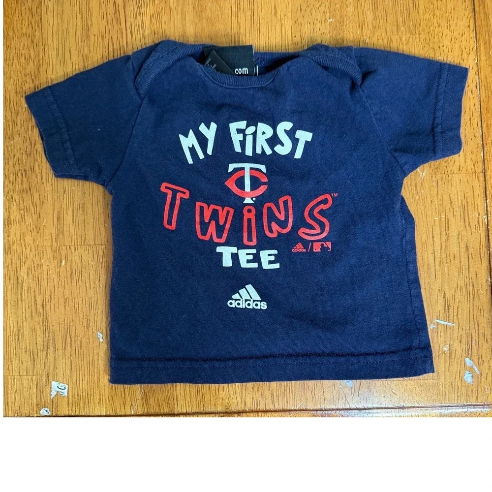 Adidas Minnesota Twins My First Tee Infant Navy Blue MLB T-Shirt 3/6M RJ-319Y5
